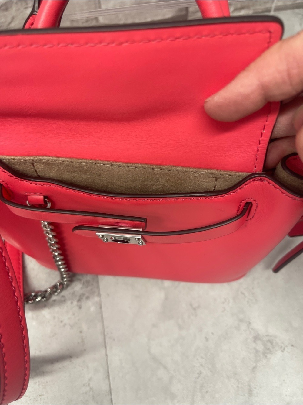 Michael Kors Small Legacy Hamilton Satchel & Matching Wallet Geranium Pink - Picture 11 of 15